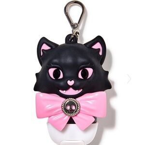 Bath & Body Works Black Creepy Cat Pink Light Up Halloween Pocketbac Holder NWT